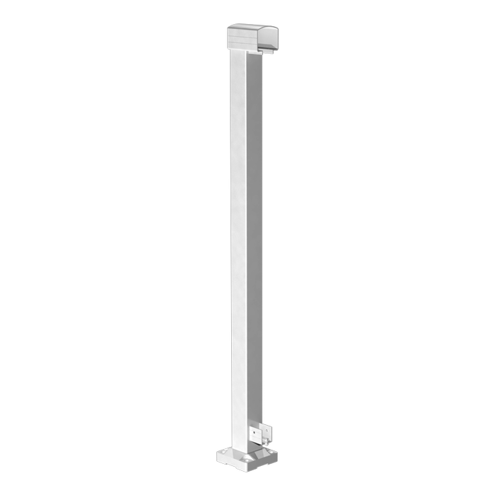 PEAK Aluminium Balustrade 1000mm White End Post