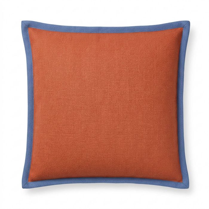 KAS AUSTRALIA 50x50cm Orange Manor Outdoor Cushion