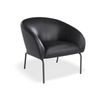 Solace Armchair - Vintage Black Vegan Leather - Matt Black Legs