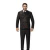 Gomez Addams Adult Halloween Halloween Costume with Pinstripe Jacket Shirt Front and Pants, Large