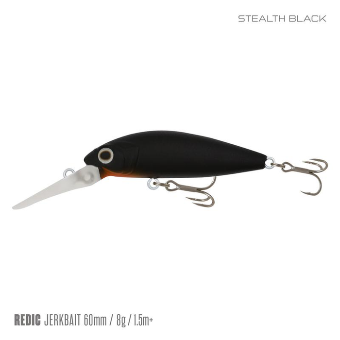 Samaki Redic Jerkbait MS60 Hard Body Fishing Lure Stealth Black