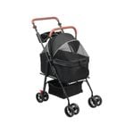 Advwin 3in1 Pet Stroller Dog Cat Carrier Travel Large Pushchair Fold Adjustable 4 Wheel