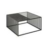 Modern Furniture STRINGTON Square Coffee Table 80cm - Black Marble Effect