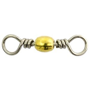 Mustad Brass Colour Barrel Fishing Swivel 6