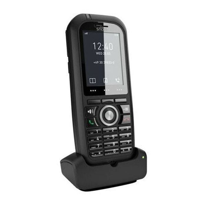 Snom M80 Ip Dect Handset, Ruggedized, Bluetooth, Hd Audio Quality, Backlit Keypad, Alarm Function, Led Color Display, Add 4395