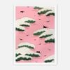 Galrie Exquisite Traditional Japanese Cloud and Birds Art Print for Serene Home Decor, White Frame, A1 60 x 84cm (23 x 33inch)