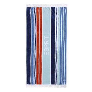 Esprit Cotton Beach/Bath Towel Stripe Terry Reverse 80x160cm Sunscape Cobalt