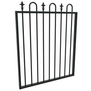 ProtectorAl 975 W x 1200mm H Satin Black Aluminium Loop & Spear Top Pool Gate