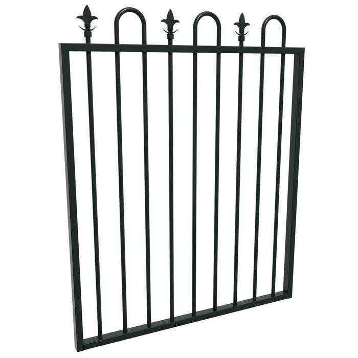 ProtectorAl 975 W x 1200mm H Satin Black Aluminium Loop & Spear Top Pool Gate