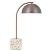 Telbix Ortez Vintage Table Desk Lamp Light Metal Terrazzo Bronze White Terrazzo