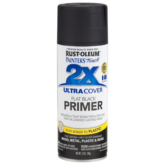 Rust-Oleum 340g Black Flat Primer 2X Ultra Cover Spray Paint