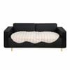 SOGA Four-seater White Faux Fur Throw Blanket 90x260cm Polyester