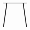Rapid 700 x 100 x 710mm Black Soho Furniture Lean Leg - 2 Pack