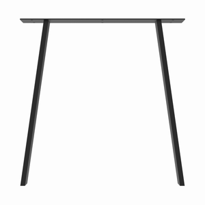 Rapid 700 x 100 x 710mm Black Soho Furniture Lean Leg - 2 Pack