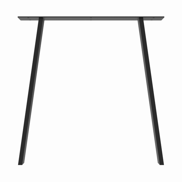 Rapid 700 x 100 x 710mm Black Soho Furniture Lean Leg - 2 Pack