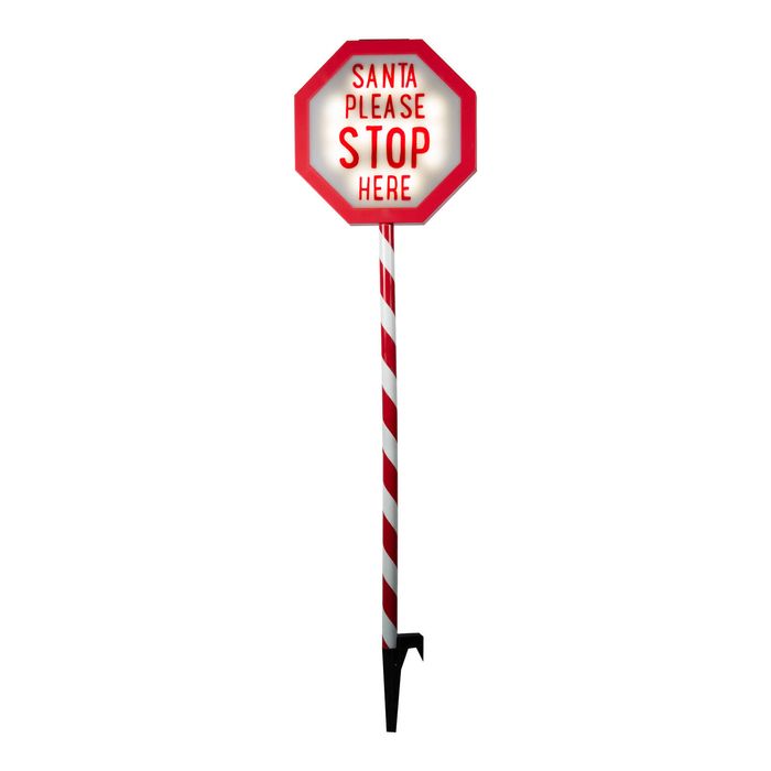 Mirabella 1m Santa Stop Here Stake Light