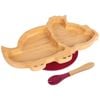 Bamboo Dinosaur Baby Weaning Plate & Fork Set