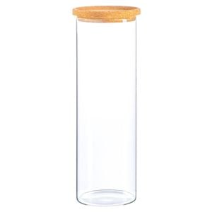 Argon Tableware Glass Storage Jar - Cork Lid - 2 Litre - Modern Round Scandi Organisation Container Glass Jar