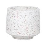 200 x 170mm Small White Terrazzo Look Planter