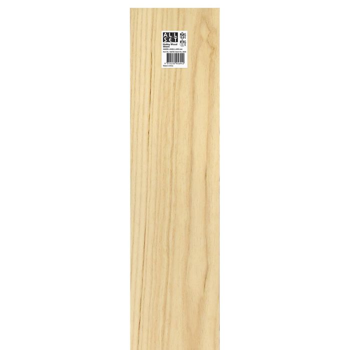 All Set 915 x 100 x 5mm Hobby Wood Sheet