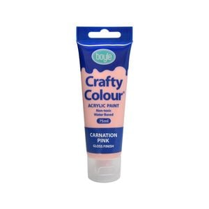 Boyle 75ml Carnation Pink Crafty Colour Acrylic Paint