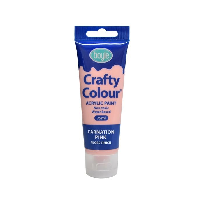 Boyle 75ml Carnation Pink Crafty Colour Acrylic Paint