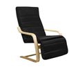 Bentwood Armchair with Footrest - Black