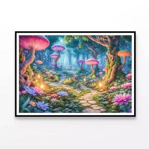Garden with Plants & Rocks  Print 100% Australian Made 90x60cm  (Poster)