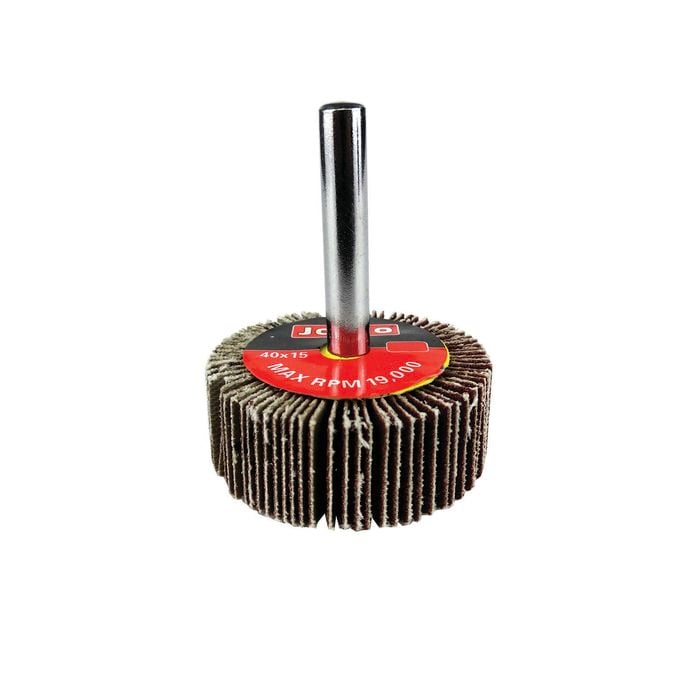 Josco 40 x 15mm 80 Grit 6mm Shank Clamshell Flapwheel