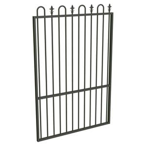 ProtectorAl 800 - 1200 x 1800mm Woodland Grey Aluminium Pool Gate Loop And Spear With Mid Rail
