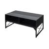 Costway Led Coffee Table Center Table W/remote Control Sofa Side Table Black
