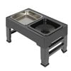 Pawz Elevated Dog Bowl Black