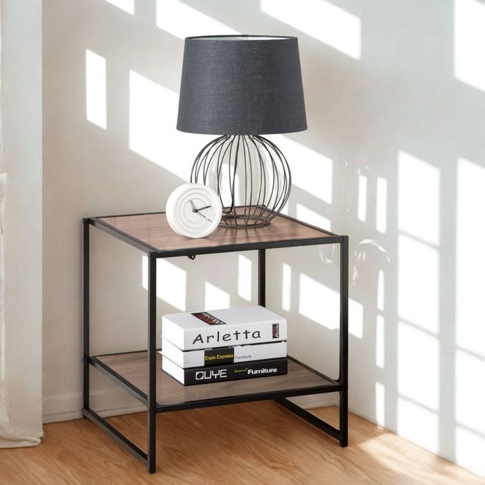 Zinus Wooden Set Of Two Bedside Tables - Brown