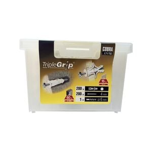 Cobra 4.0mm 171TE Triple Grip Anchor Screws - 200 Pack