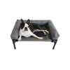 Charlie's Elevated Trampoline Bolster Sofa Dog Bed Grey Large