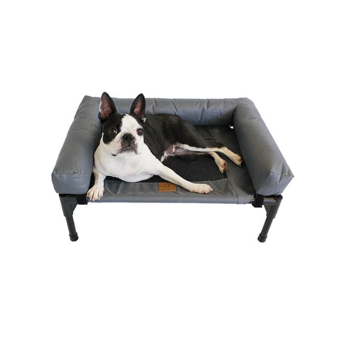 Charlie's Elevated Trampoline Bolster Sofa Dog Bed Grey Large