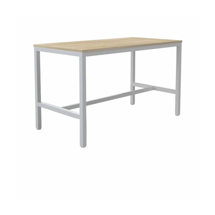 Olg Axis Bar Leaner White Frame New Oak Smooth Top L3000mm X W750mm