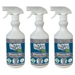3PK Enzyme Wizard Wheelie Bin Cleaner And Deodoriser 750ml