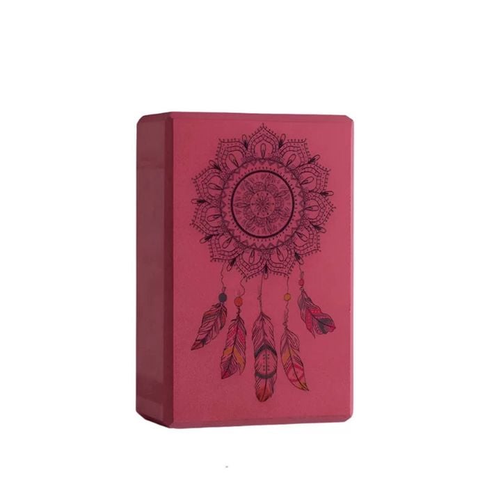 NNETM EVA Yoga Block Foam Brick Set for Gym Pilates (Burgundy)