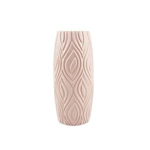 ANYDECO Flower Vase Pink Medium Curve Lines Style Nordic Pot Home Decor