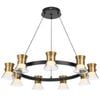 Telbix Tipico Contemporary Pendant Hanging Lamp Light Metal Glass Aluminium Gold Matte