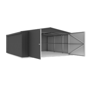 Absco Structures 5.64mW x 5.49mD x 2.64mH Monument Double Barn Door Garage