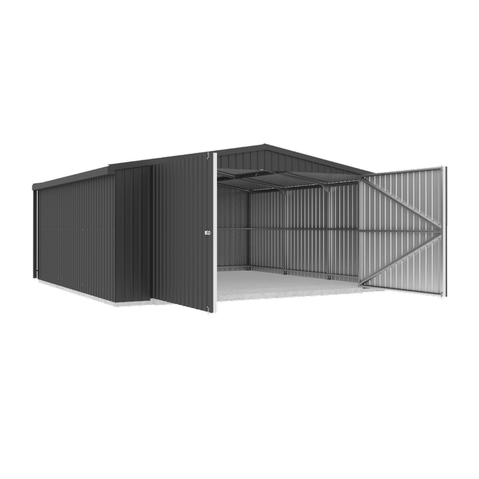 Absco Structures 5.64mW x 5.49mD x 2.64mH Monument Double Barn Door Garage