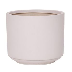 Tuscan Path Harper Drum Planter - White 30cm