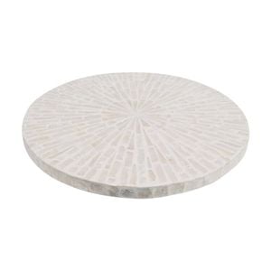 Lvd Bamboo Shell Round Serving Lazy Susan Home Kitchen Decor 30x30x14cm