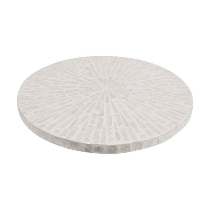 Lvd Bamboo Shell Round Serving Lazy Susan Home Kitchen Decor 30x30x14cm