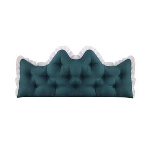 SOGA 120cm Crown Pillow Tufted Teal Headboard Cushion for Bed