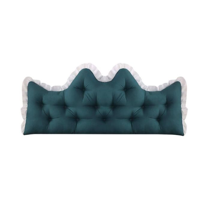 SOGA 120cm Crown Pillow Tufted Teal Headboard Cushion for Bed