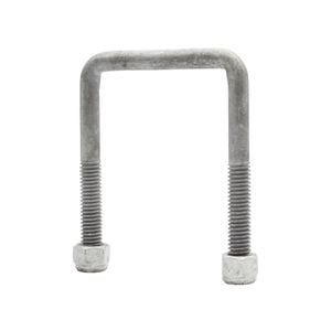 Sunrise U-bolts With Nyloc Nut 1/2" Galvanised - 75mm Square, 110mm - Ub75s110g