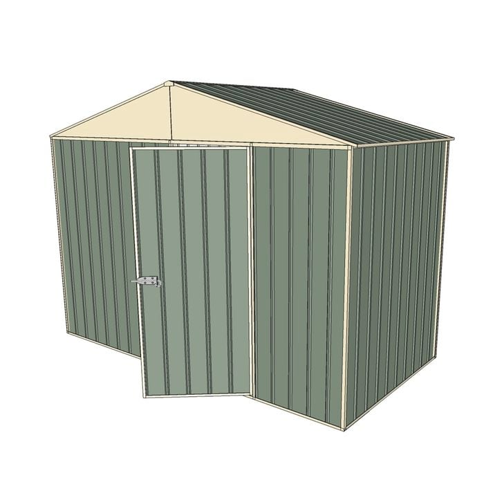 Build-a-Shed 3 x 1.5 x 2.3m Gable Shed without Side Doors - Green